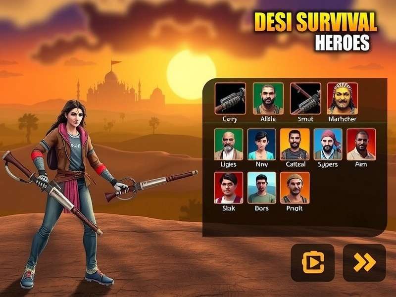 Desi Survival Heroes character customization options